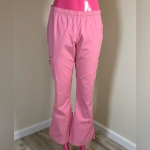 Dickies Pink Scrub Pants Women’s Small Elastic Waist Cargo